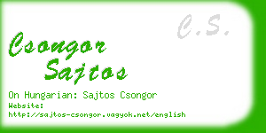 csongor sajtos business card